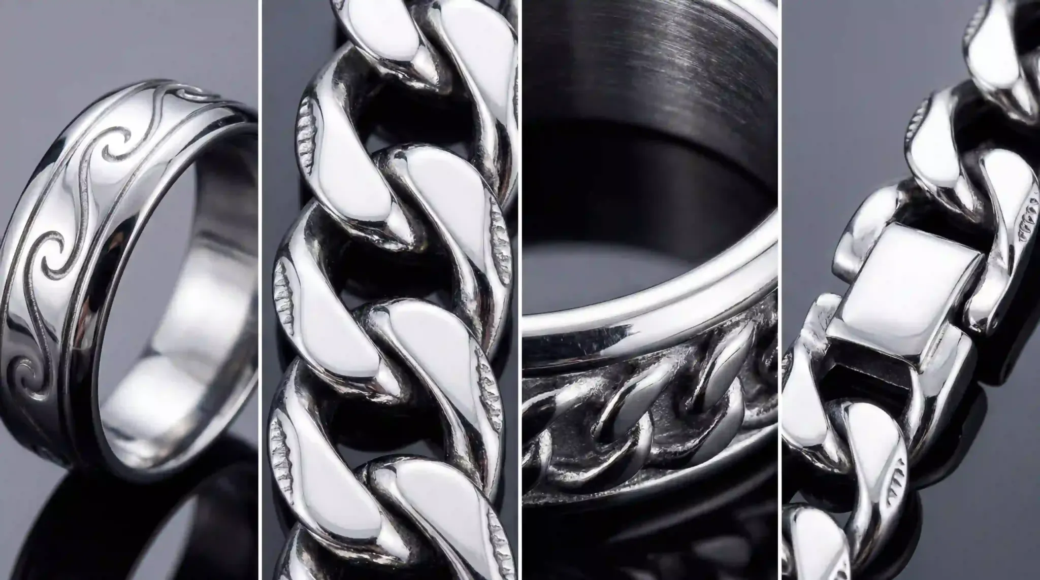 stainless steel jewelry macro photography index 14096x2286