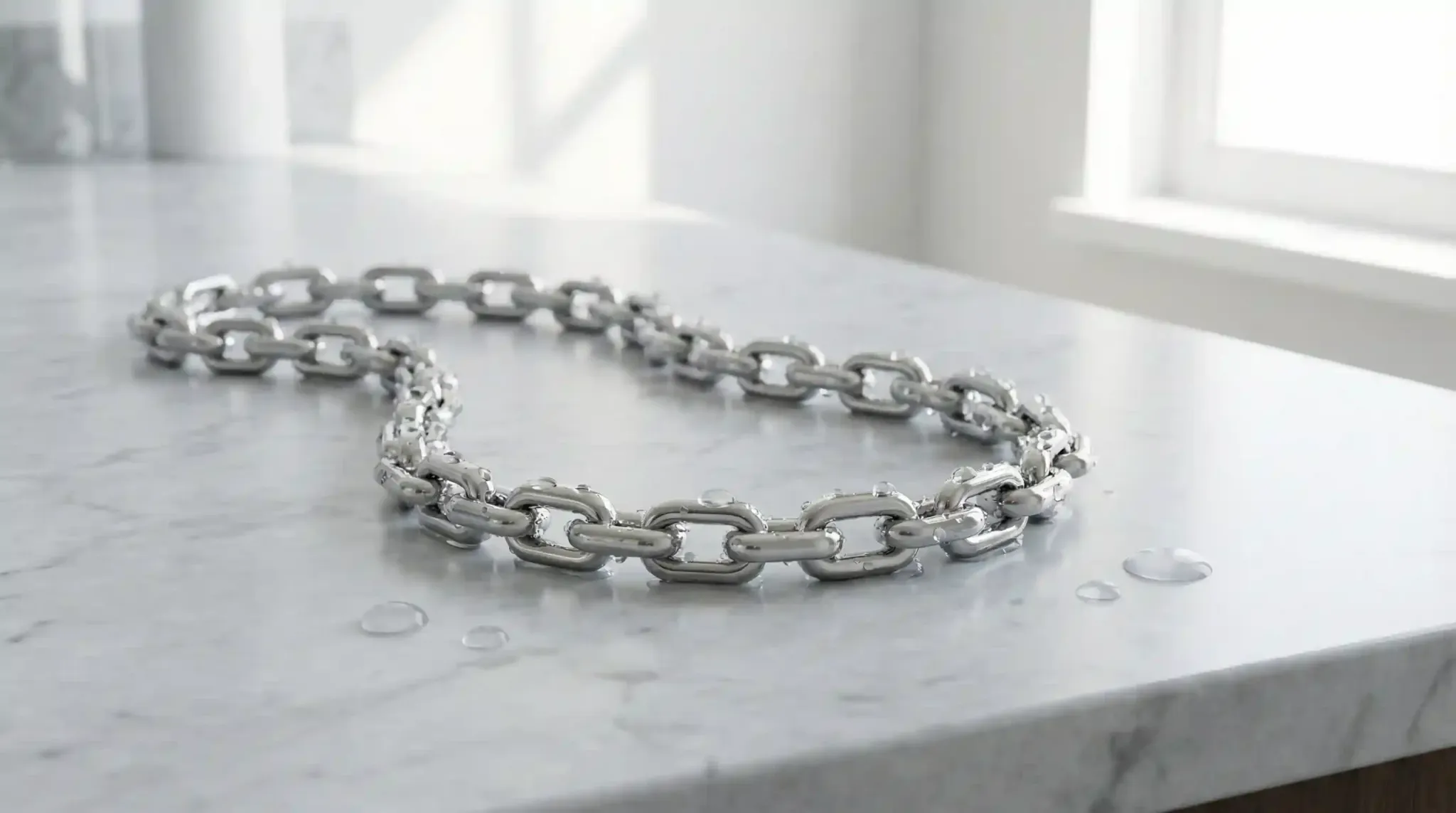 stainless steel necklace product photography index 0