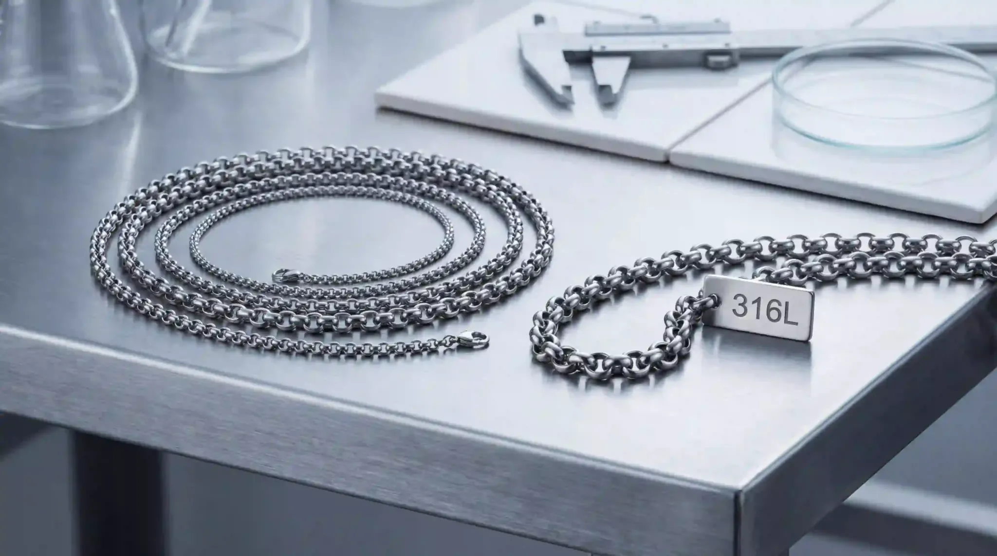 stainless steel rolo chains product shot index 24096x2286
