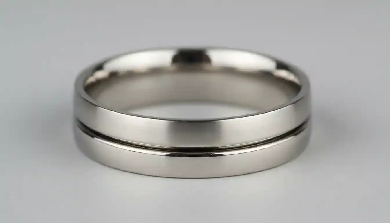 Close-up of a 316L stainless steel rotating ring mechanism showing the inner and outer band separation