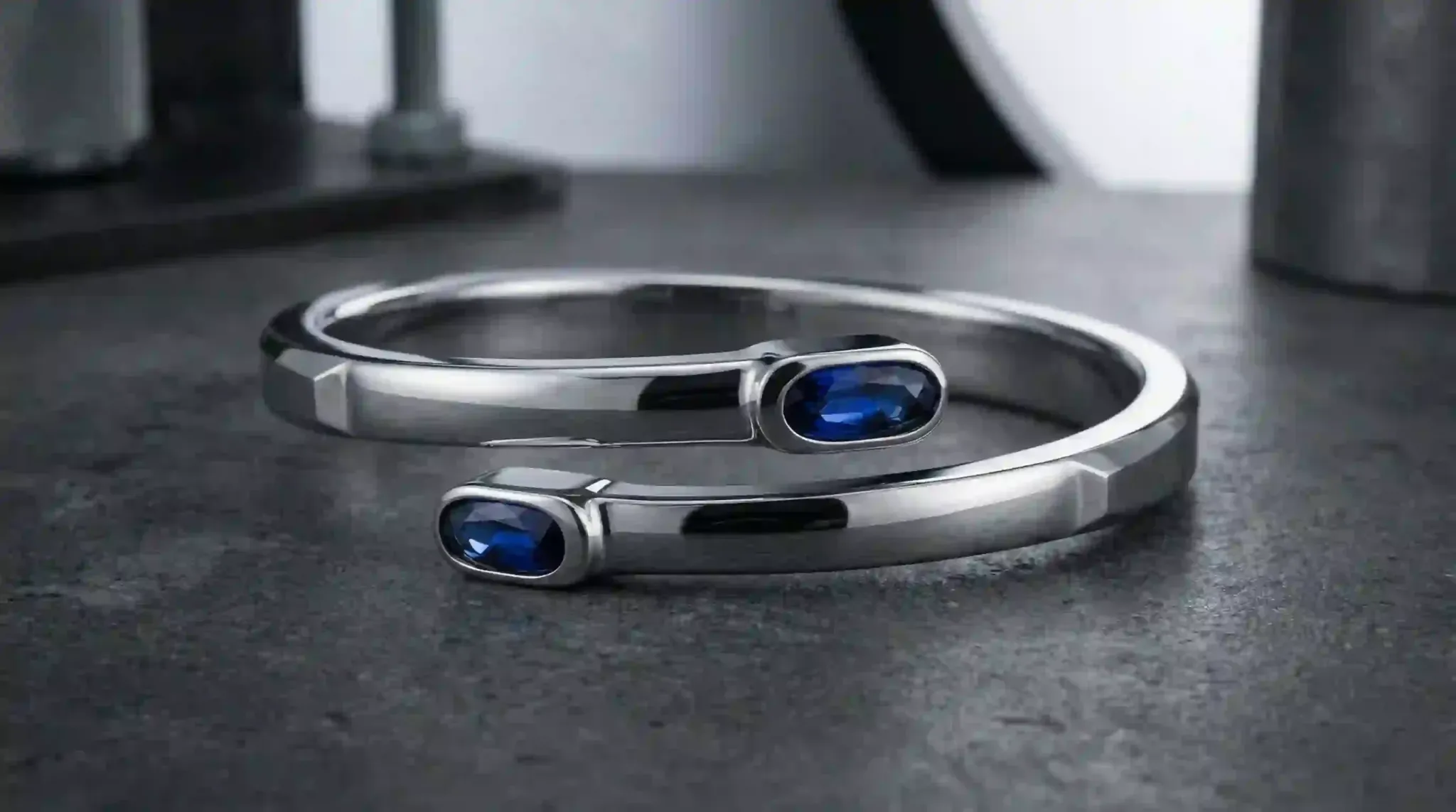 stainless steel sapphire tension bracelet index 22752x1536