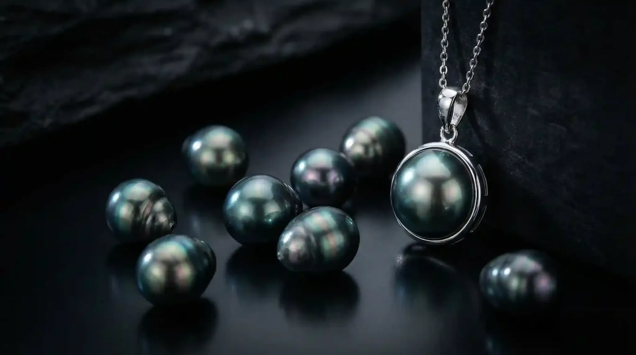 Tahitian black pearls