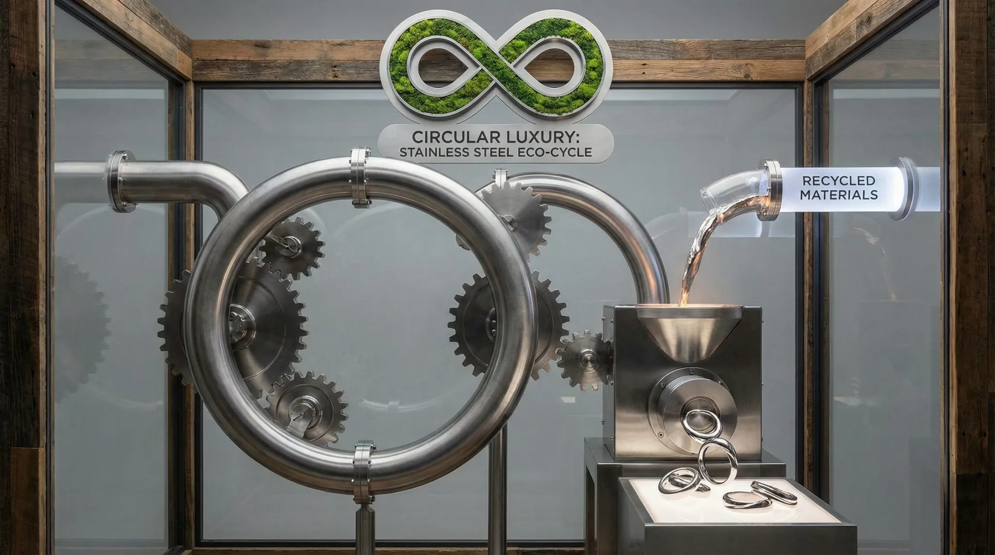 stainless steel circular economy art