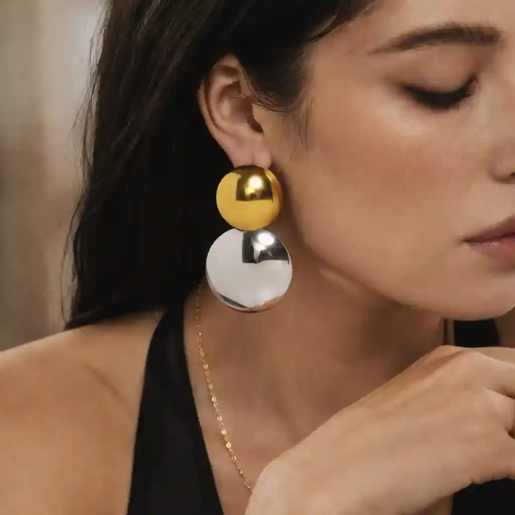 Two-tone stainless steel jewelry
