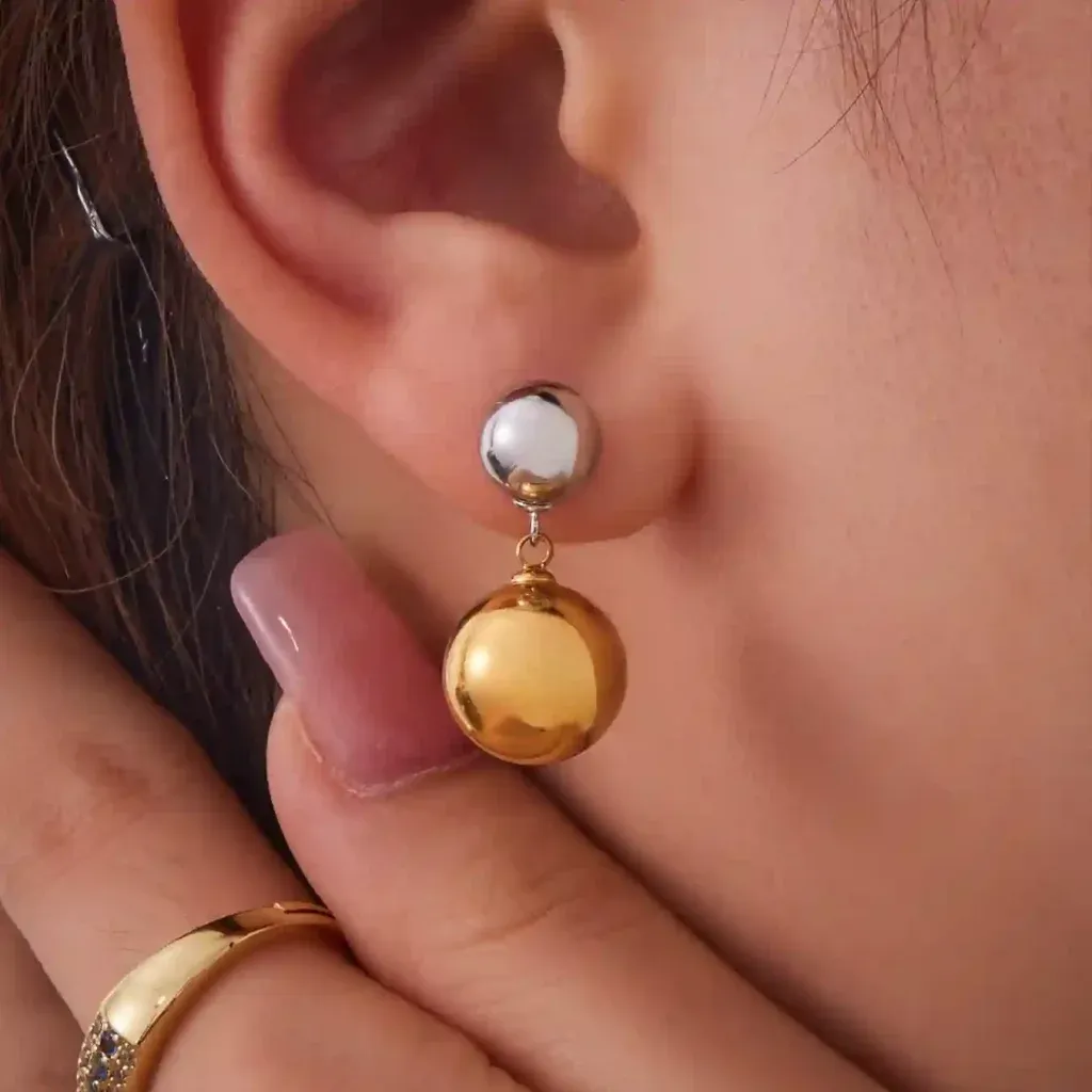 Two-tone stainless steel jewelry