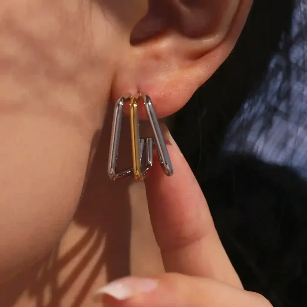 Two-tone stainless steel jewelry
