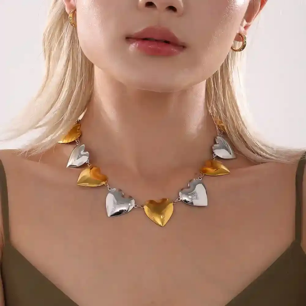 Two-tone stainless steel jewelry