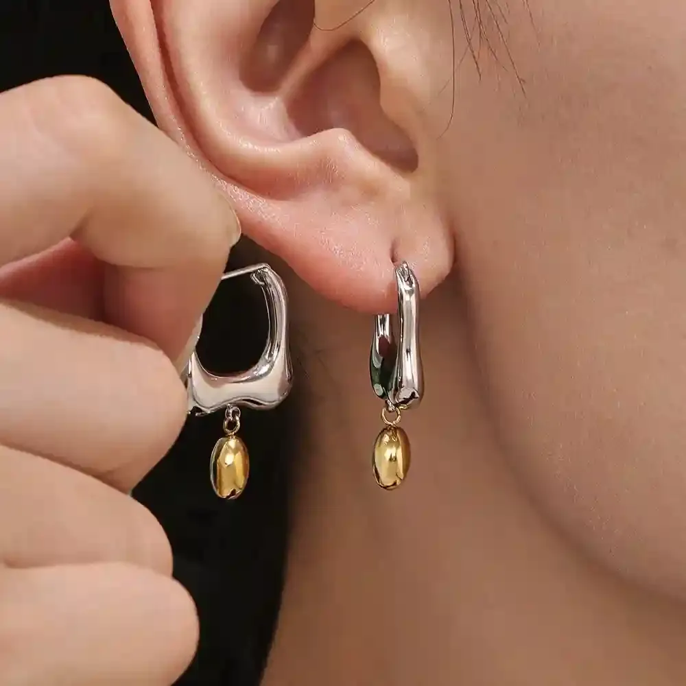Two-tone stainless steel jewelry