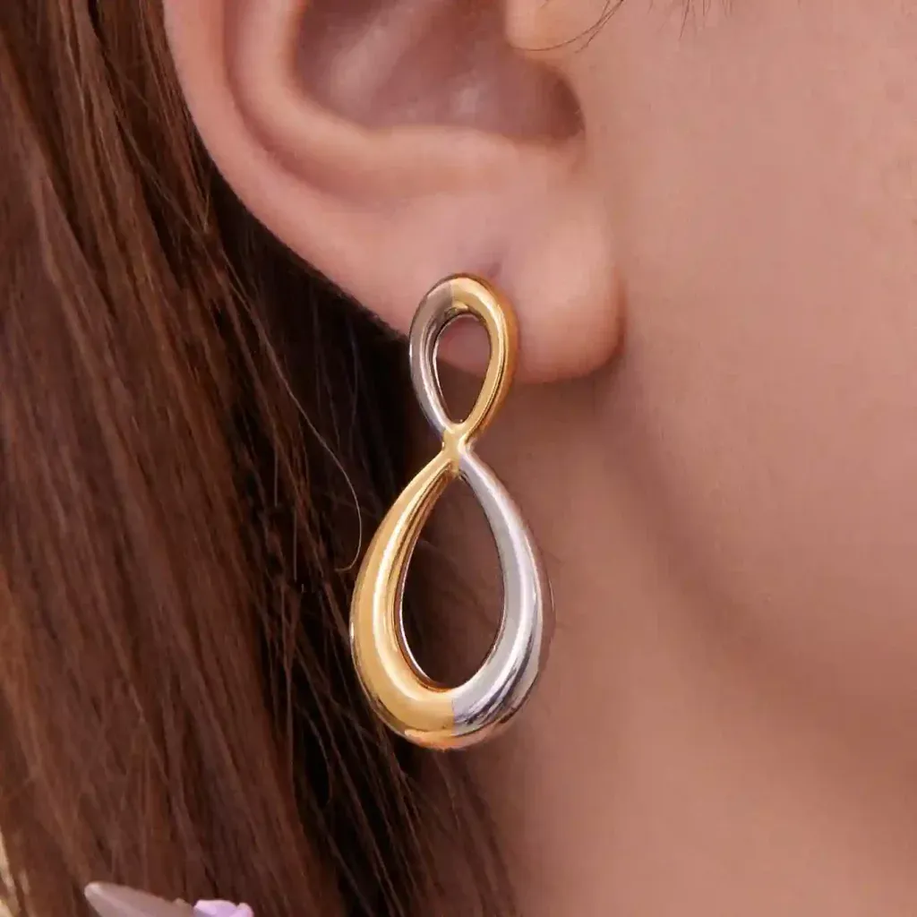 Two-tone stainless steel jewelry