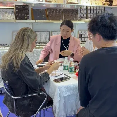 Jewelry exhibition visitors